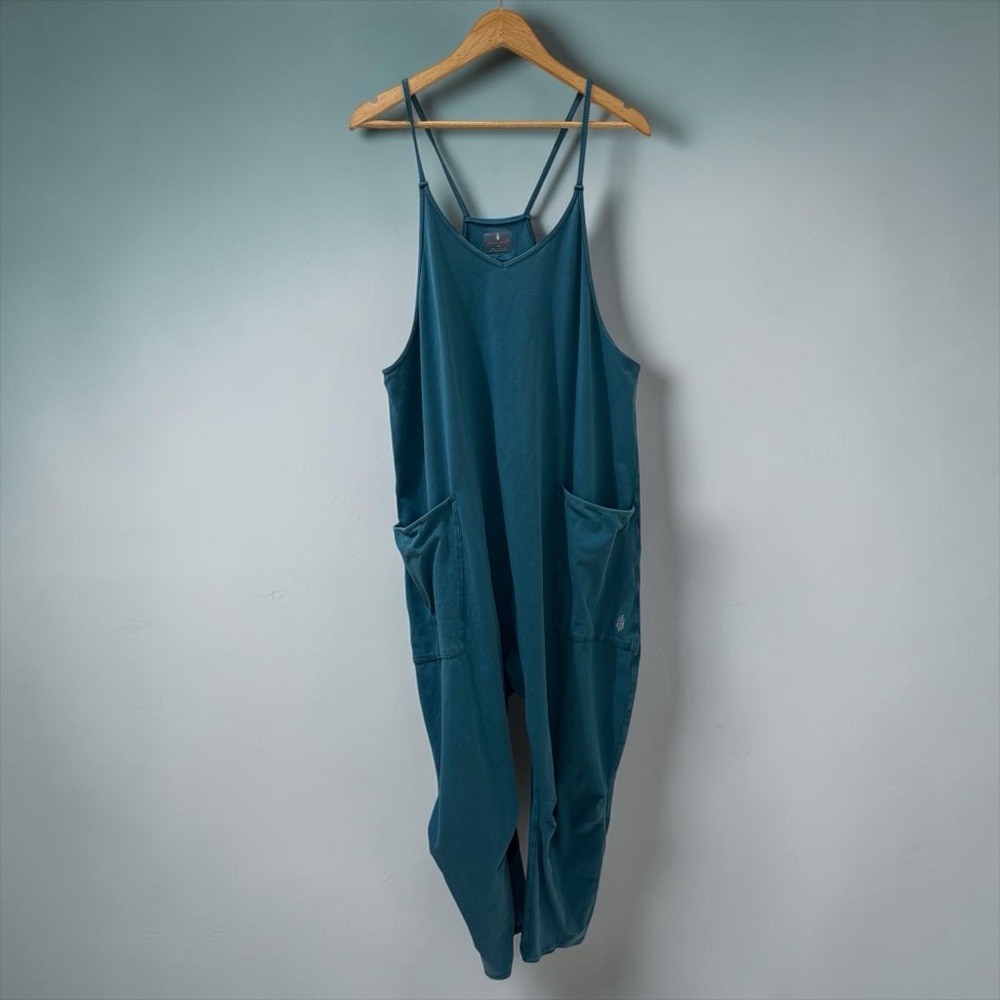 FP Movement Hot Shot Onsie Teal Onesie Jumpsuit Slouchy Active Romper Large - Picture 2 of 10